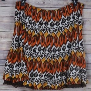 Urban Studio Tribal Print Skirt Plus Size 24w